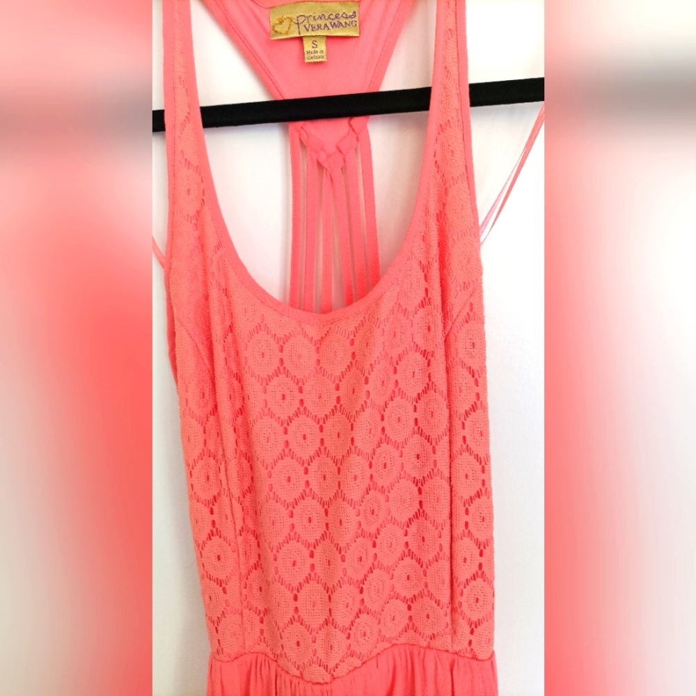 Princess by Vera Wang Racerback Coral Lacy  Dress
